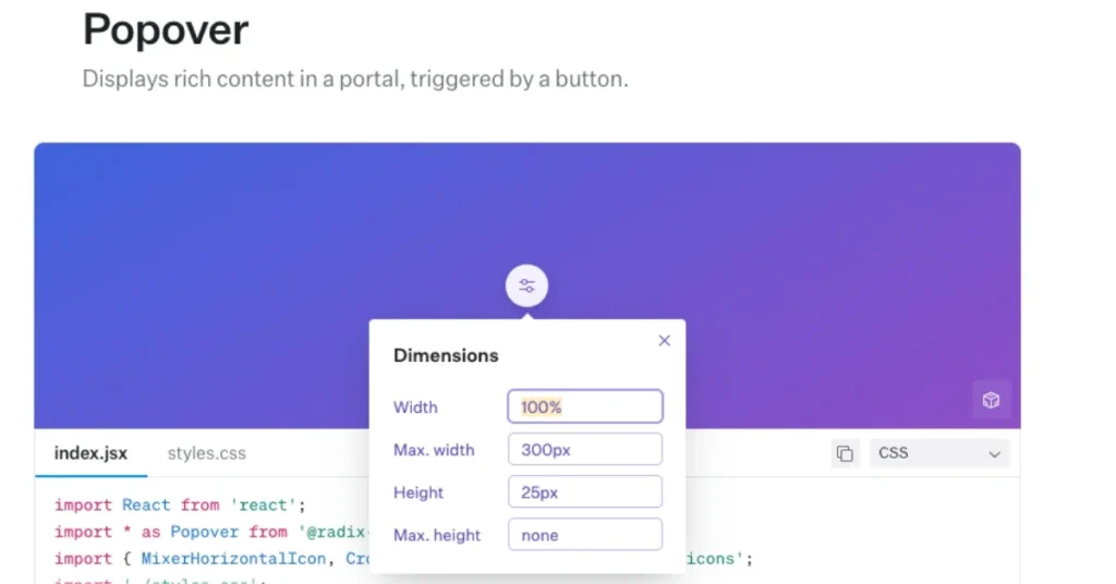 Popover Component Not Screen Responsive PrimeVue